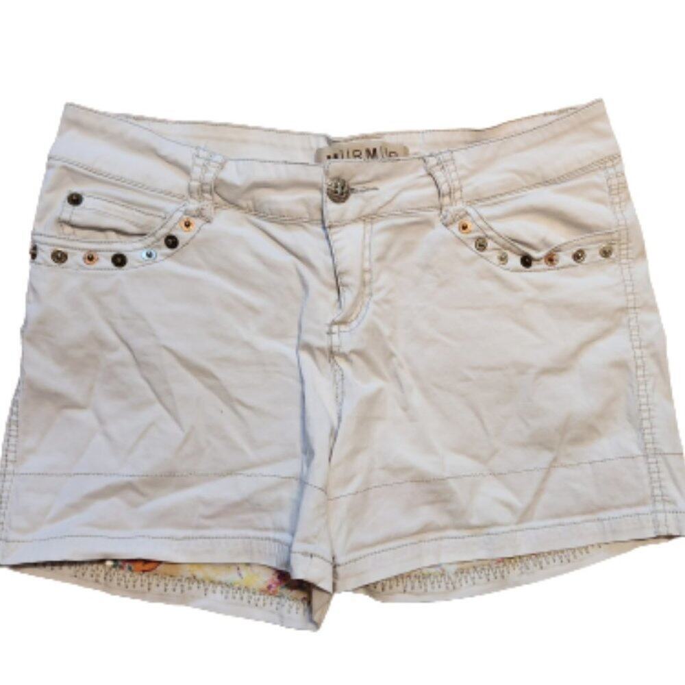 Murmur Rocker Studs White Shorts || Small EUC